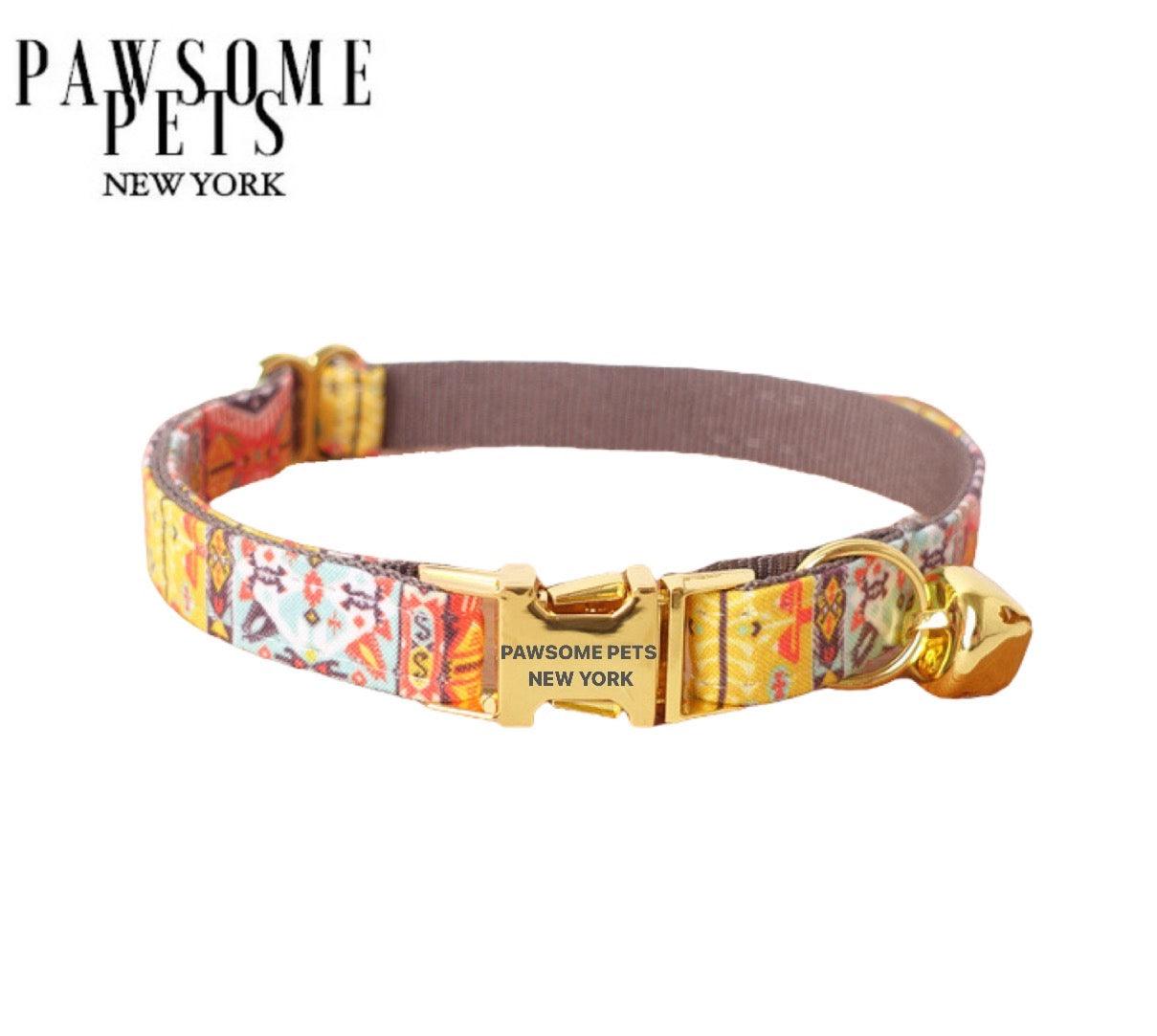 SMALL SIZE DOG & CAT COLLAR - CARAMEL BROWN - Dulces Mascotas BCN