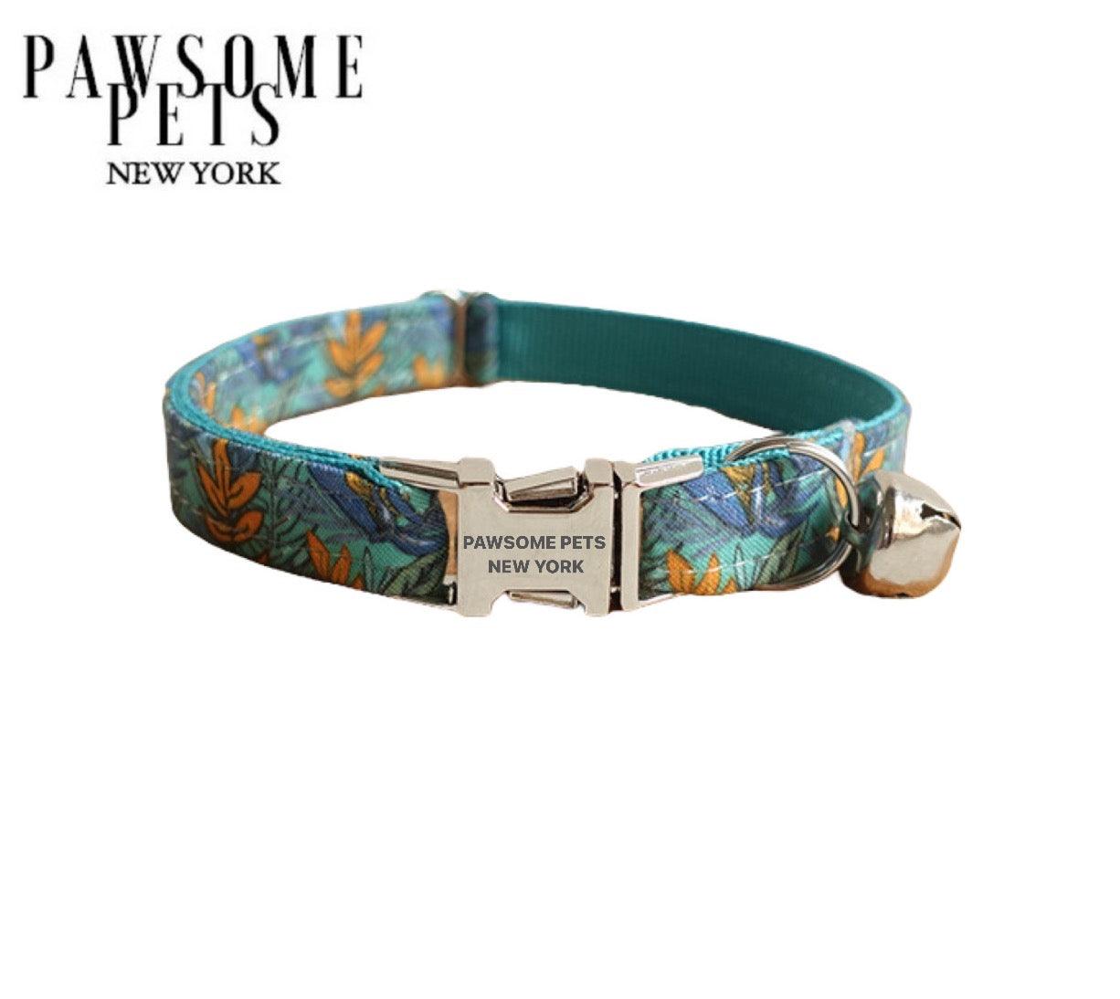SMALL SIZE DOG & CAT COLLAR - TURQUOISE BLUE - Dulces Mascotas BCN
