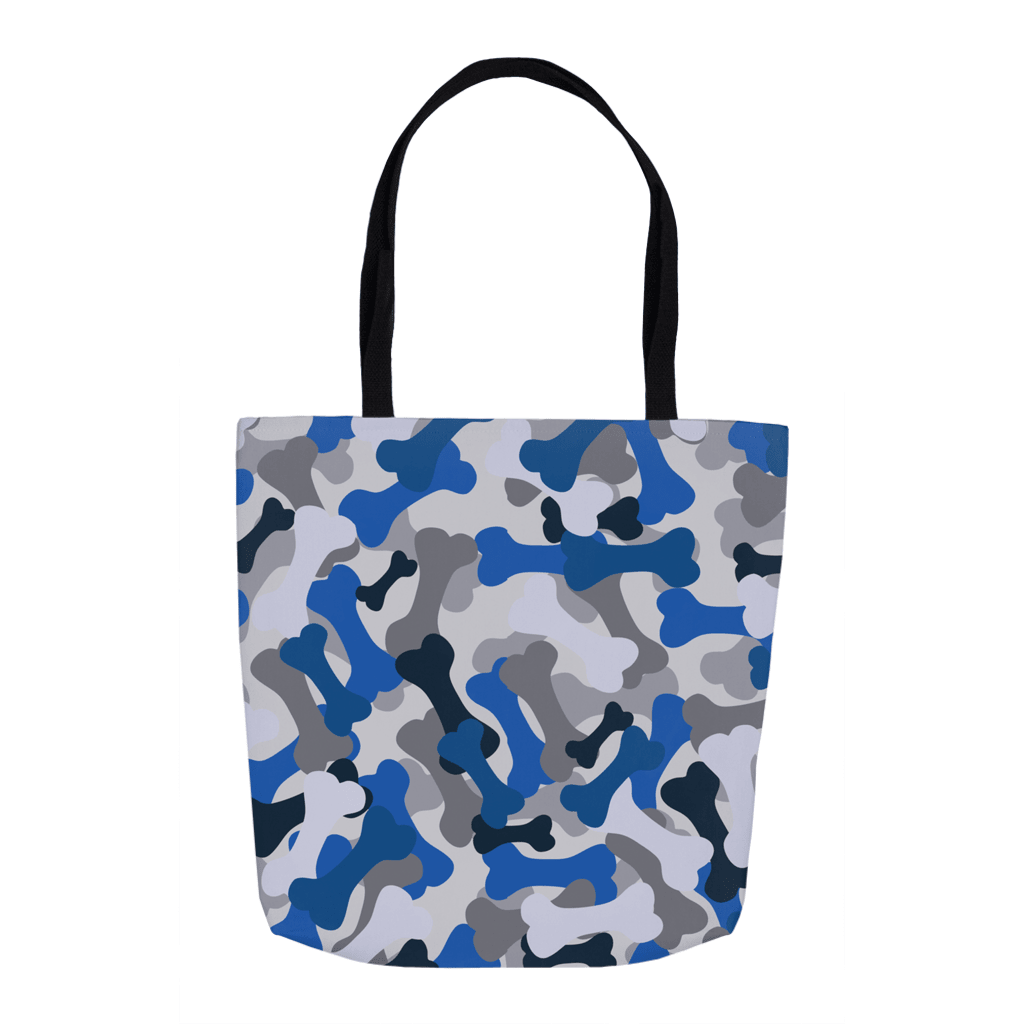 Tote Bag Bone Camo Blue | Bolso Reutilizable para Amantes de Perros - Dulces Mascotas BCN