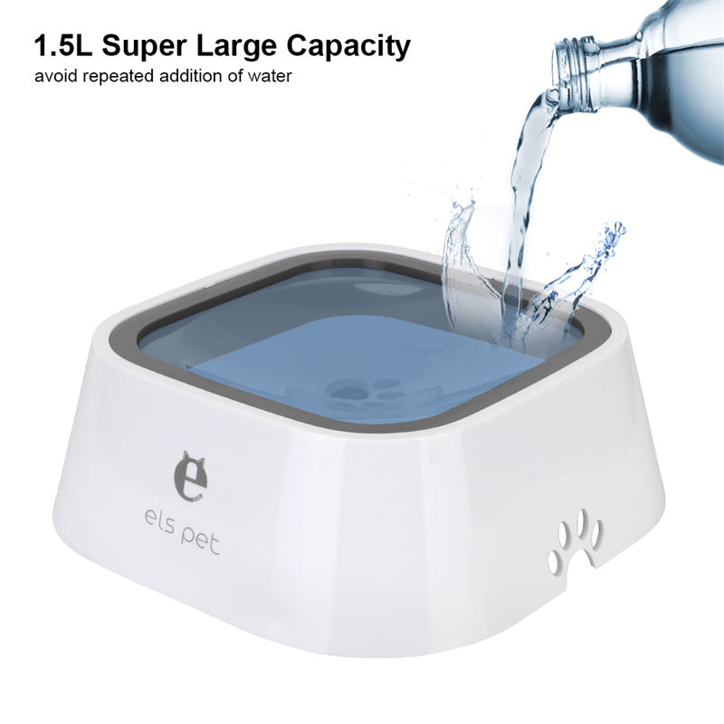 Bebedero Flotante Antivertido para Perros y Gatos 1,5L | Ingesta Lenta