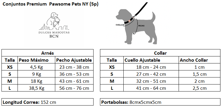 Conjunt de Passeig Pawsome Pets New York – Rosa Lleopard (5 peces)