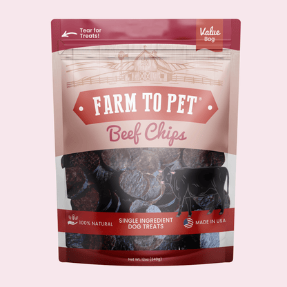 Beef Chips para Perros | Snack Natural Monoproteína de Ternera - Dulces Mascotas BCN