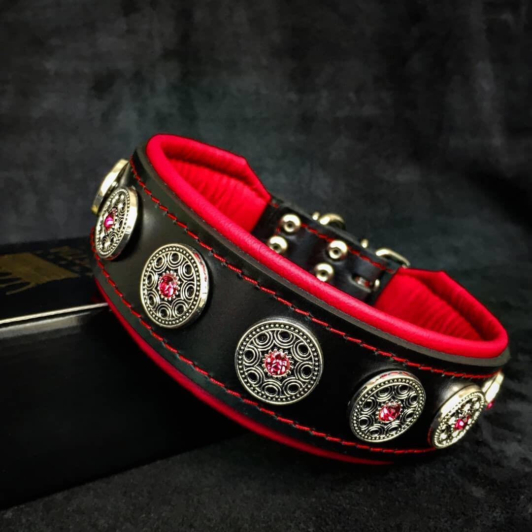 "Bijou" collar black & red - Dulces Mascotas BCN