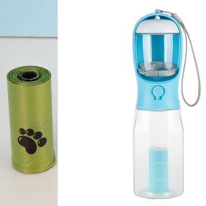 Botella de agua portátil, comedero, bebedero (600 ml) - Dulces Mascotas BCN
