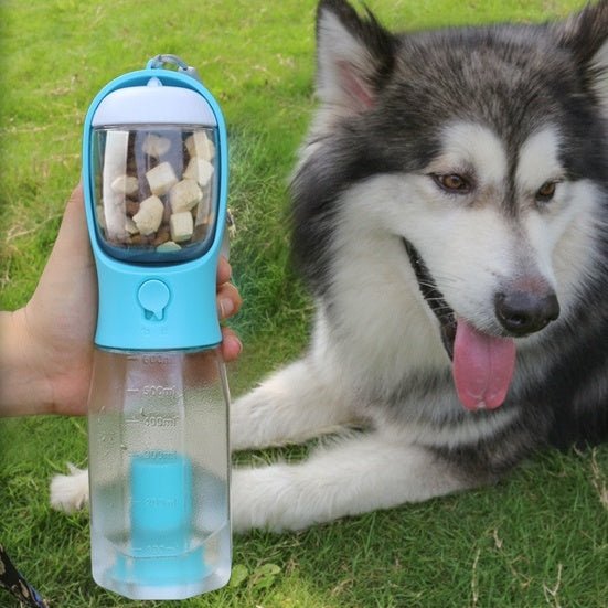 Botella de agua portátil, comedero, bebedero (600 ml) - Dulces Mascotas BCN