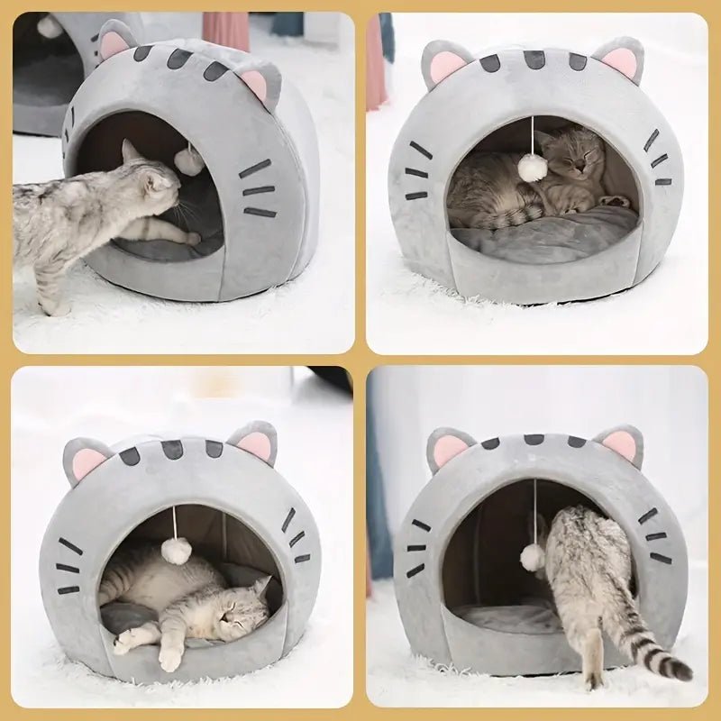 Cama Cueva Cálida para Gatos | Casa Saco de Dormir - Dulces Mascotas BCN