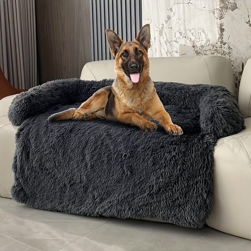 Cama Sofá de Felpa con Cojín Cervical para Mascotas - Dulces Mascotas BCN