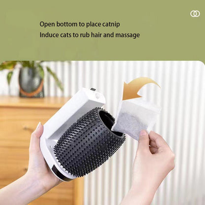 Cepillo automático para gatos, masajeador para rascar y eliminar el pelo flotante. - Dulces Mascotas BCN