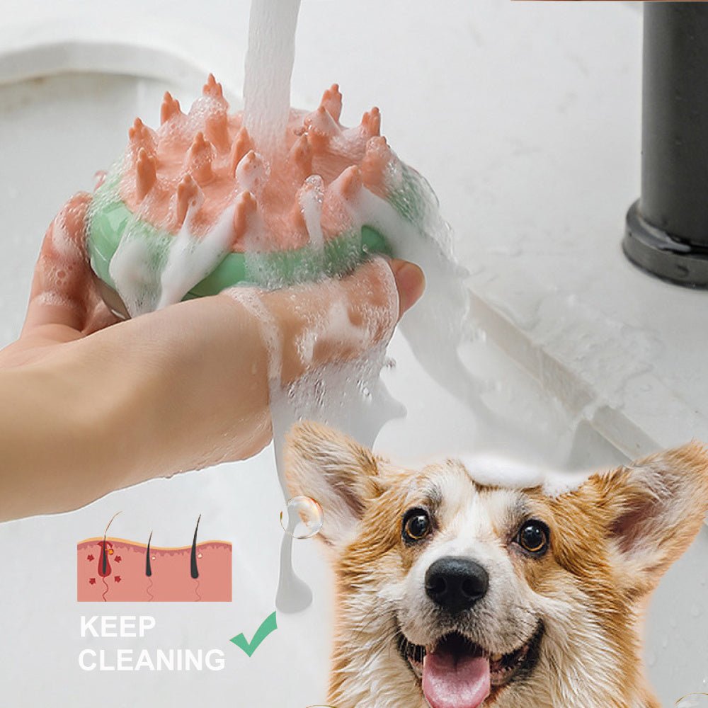 Cepillo multifunción para mascotas: limpieza, masaje y baño fácil - Dulces Mascotas BCN