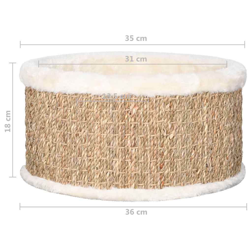 Cesta Redonda para Gatos de Seagrass 36 cm | Rascador Natural - Dulces Mascotas BCN
