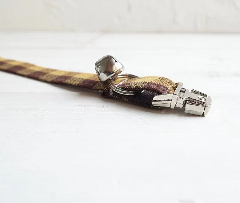 COLLAR - A TAD OF BROWN PLAID - Dulces Mascotas BCN