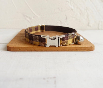 COLLAR - A TAD OF BROWN PLAID - Dulces Mascotas BCN