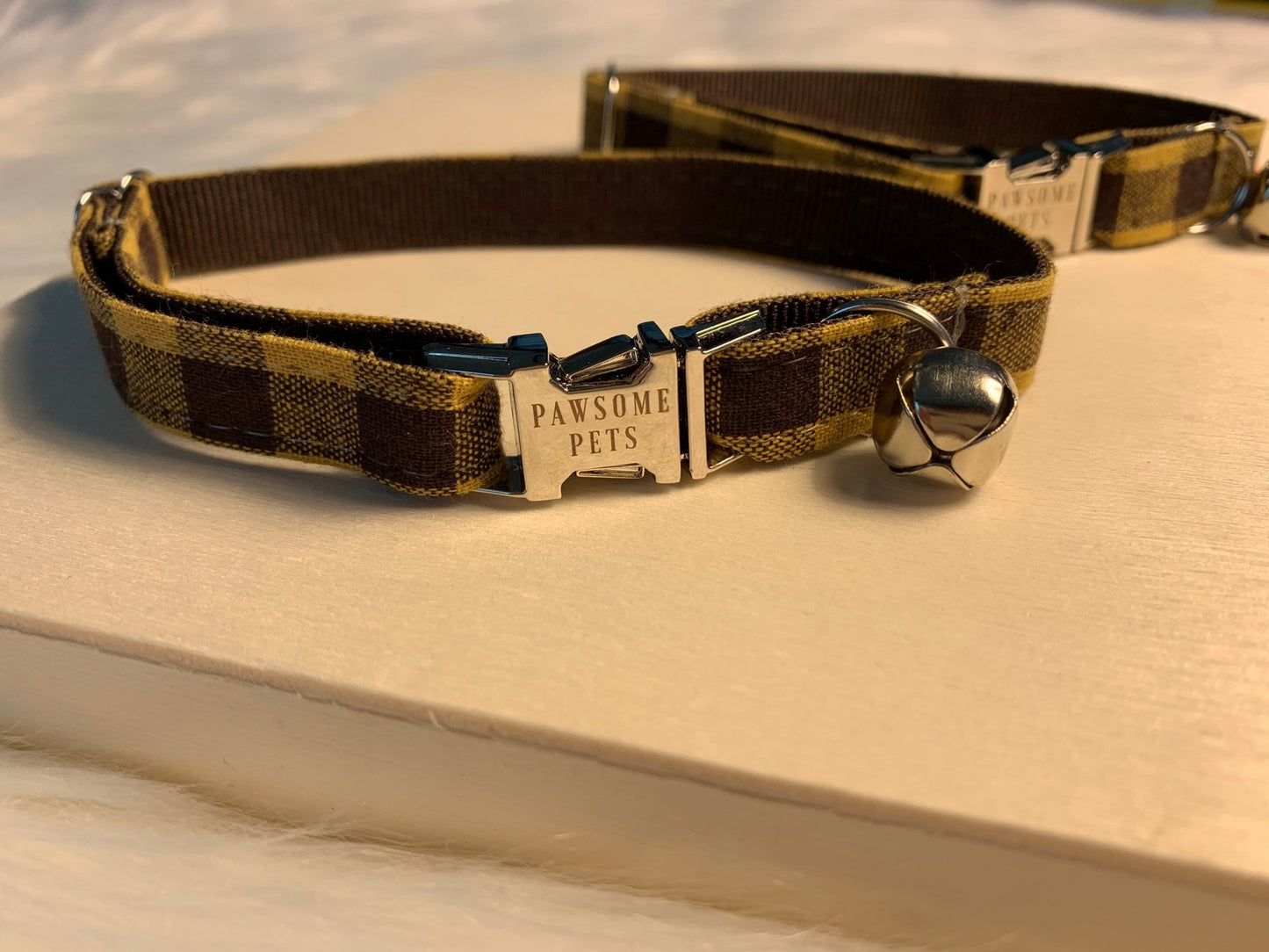 COLLAR - A TAD OF BROWN PLAID - Dulces Mascotas BCN