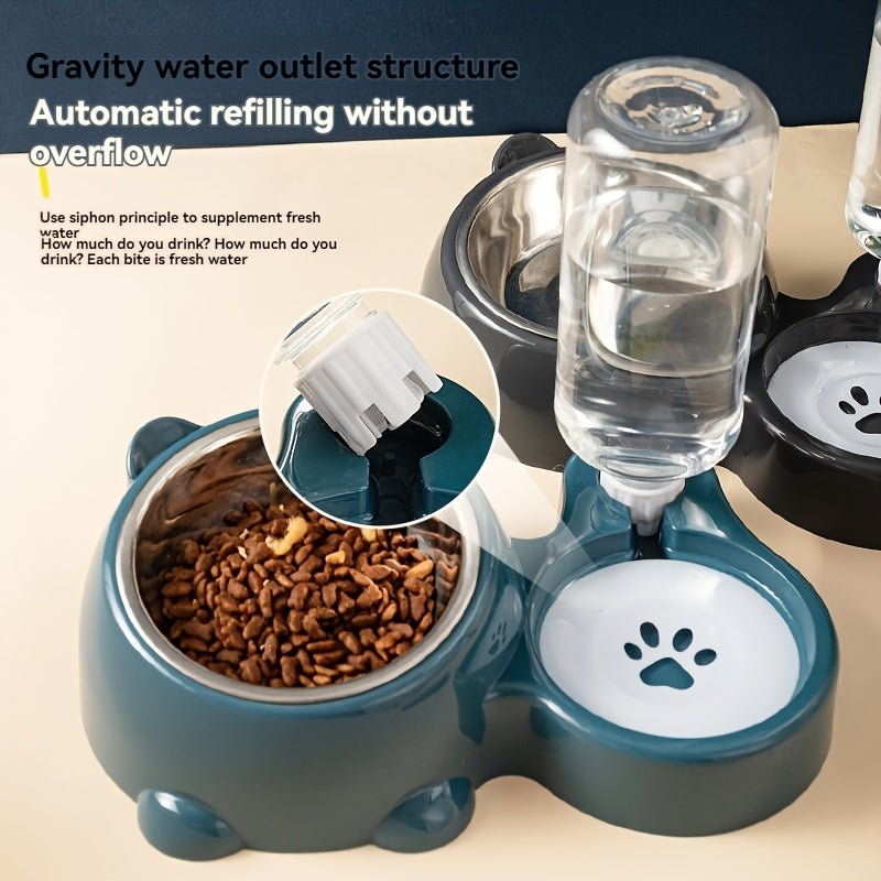 Comedero 2 en 1 con Dispensador de Agua Automático | Perros y Gatos - Dulces Mascotas BCN