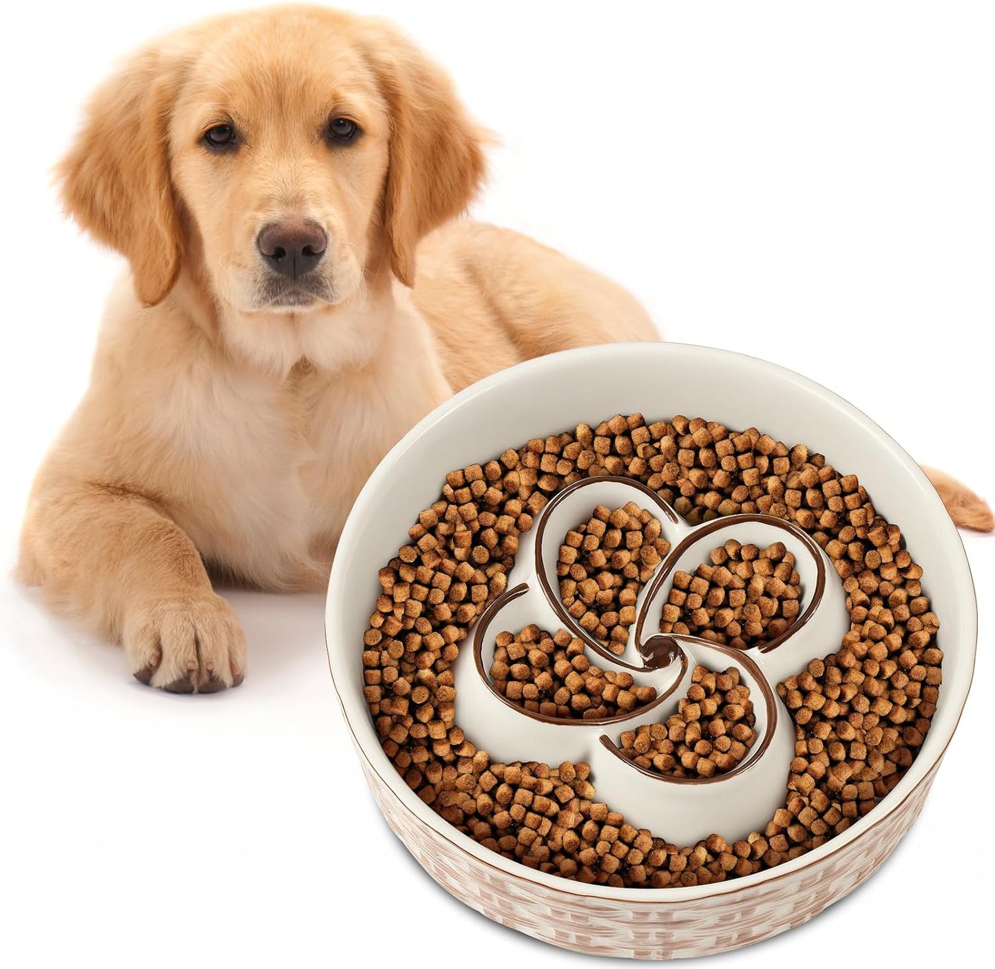 Comedero Antivoracidad de Cerámica para Perros Medianos y Grandes - Dulces Mascotas BCN