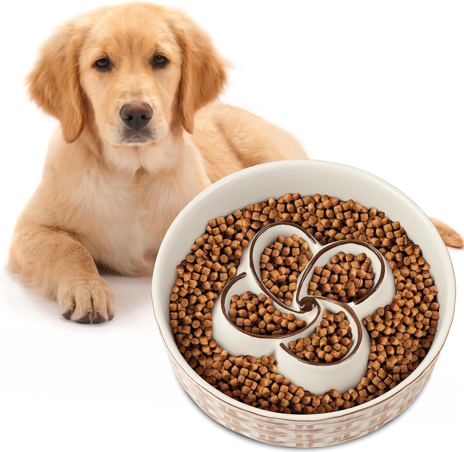 Comedero Antivoracidad de Cerámica para Perros Medianos y Grandes - Dulces Mascotas BCN