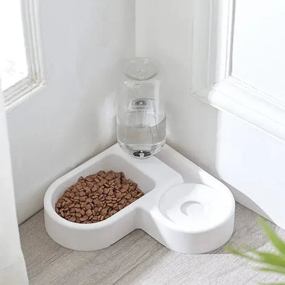 Comedero Doble Automático Forma Corazón para Perros y Gatos - Dulces Mascotas BCN