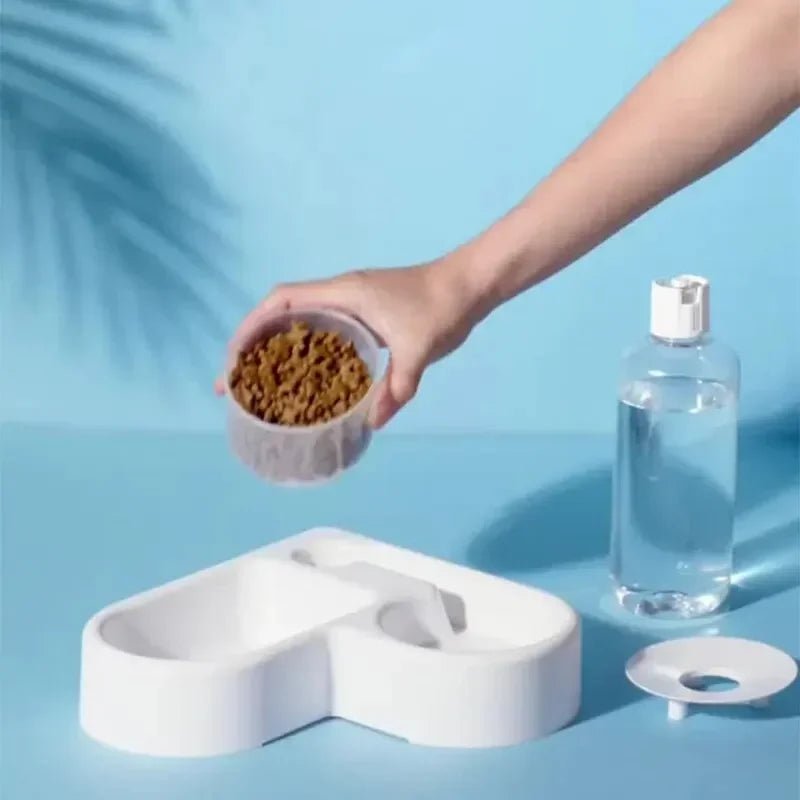 Comedero Doble Automático Forma Corazón para Perros y Gatos - Dulces Mascotas BCN
