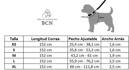 Conjunto Correa y Arnés Step-In - Rosa - Dulces Mascotas BCN