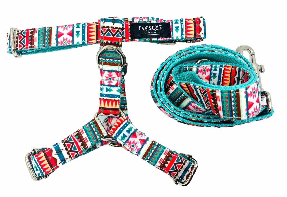 Conjunto Correa y Arnés Step - In - Tropical - Dulces Mascotas BCN