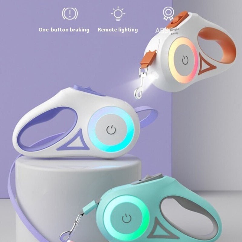 Correa Retráctil para Perros con Luz LED | Freno Automático 3m y 5m - Dulces Mascotas BCN