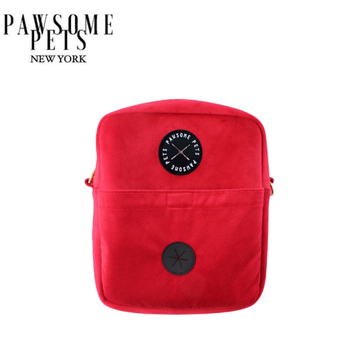 CROSSBODY TREAT BAG - RED - Dulces Mascotas BCN