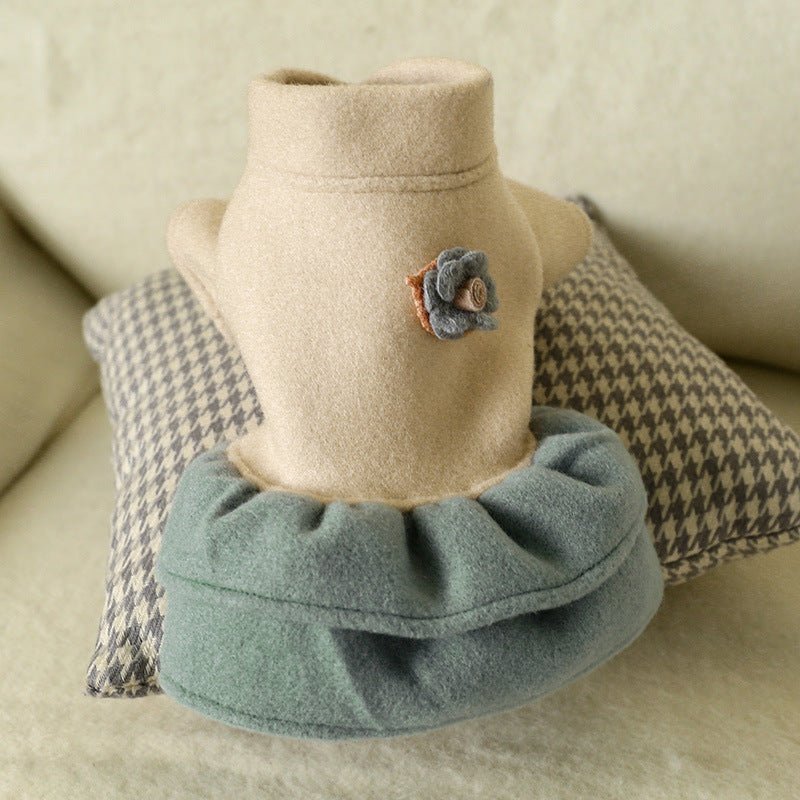 Elegant Princess Dress para Mascotas - Azul Beige - Dulces Mascotas BCN
