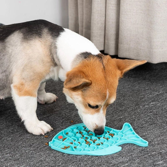 Fish Shape Silicone Bowl Dog Lick Mat Slow Feeding Food Bowl For Small Medium Dogs Puppy Cat Treat Feeder Dispenser Pet Supplies - Dulces Mascotas BCN