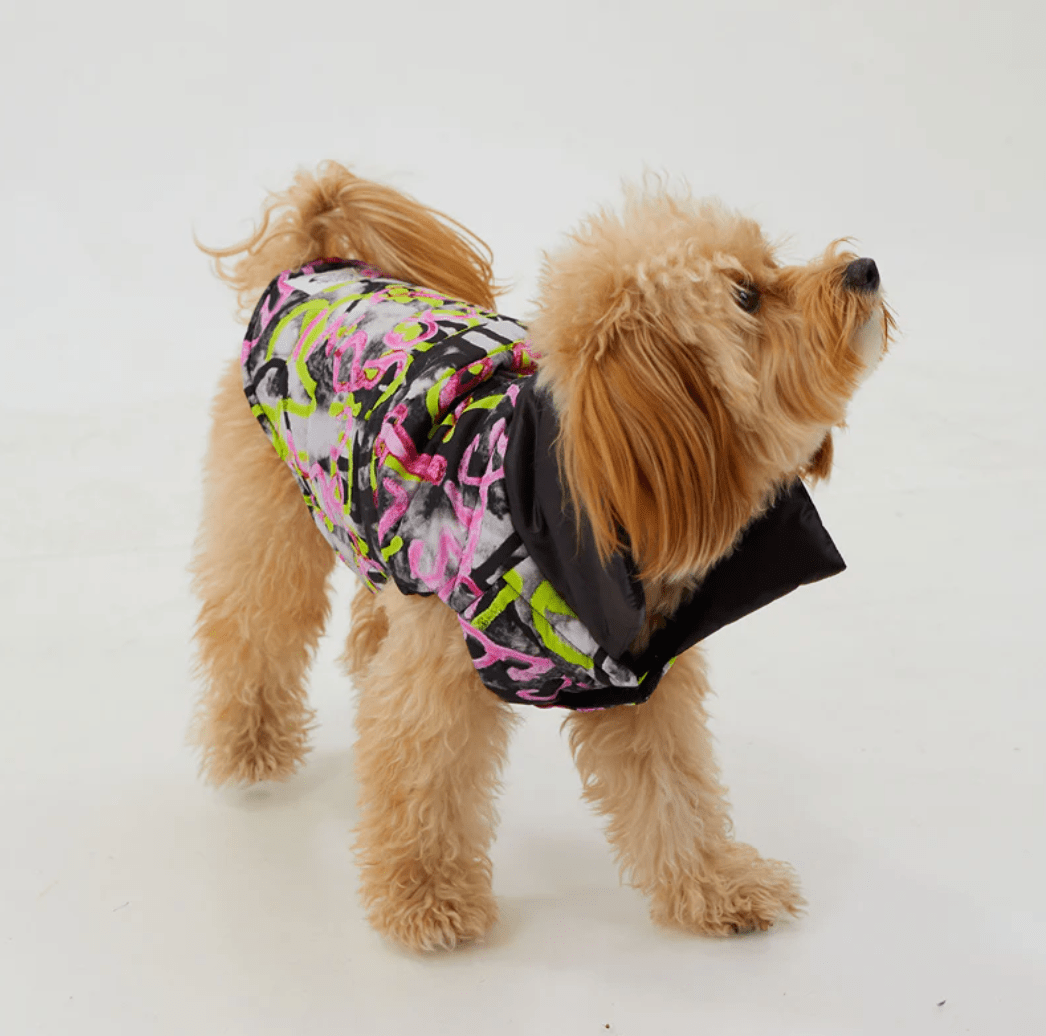 Graffiti Wasserdichte Pufferjacke - Dulces Mascotas BCN
