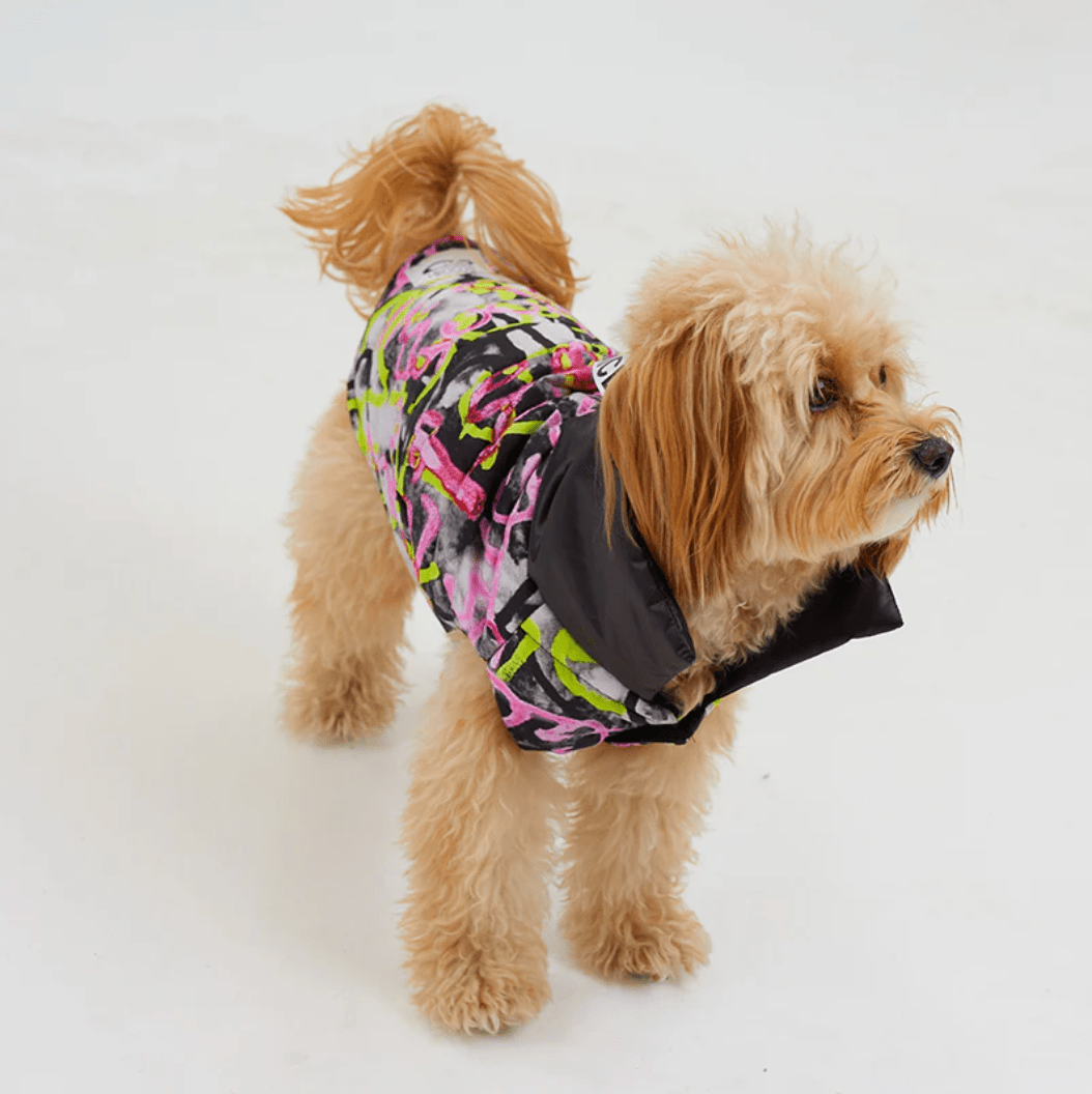 Graffiti Wasserdichte Pufferjacke - Dulces Mascotas BCN
