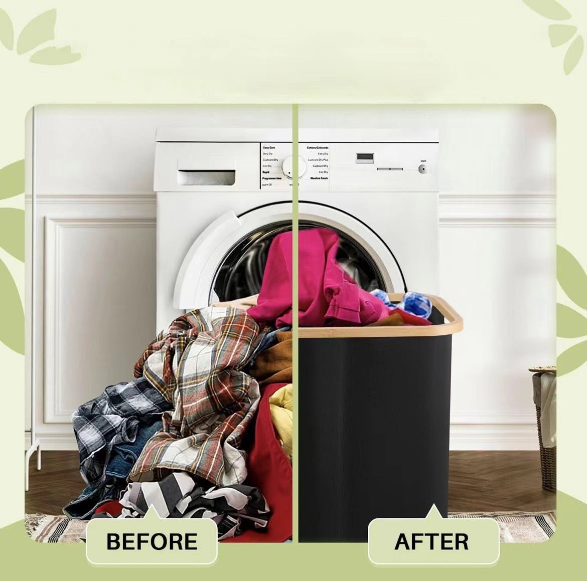 Household Japanese - style Foldable Laundry Basket - Dulces Mascotas BCN