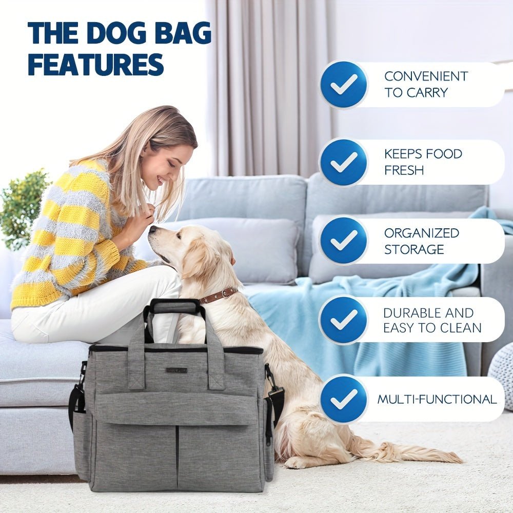 Pet Travel Bag Airline Approved with Bowls & Containers - Dulces Mascotas BCN