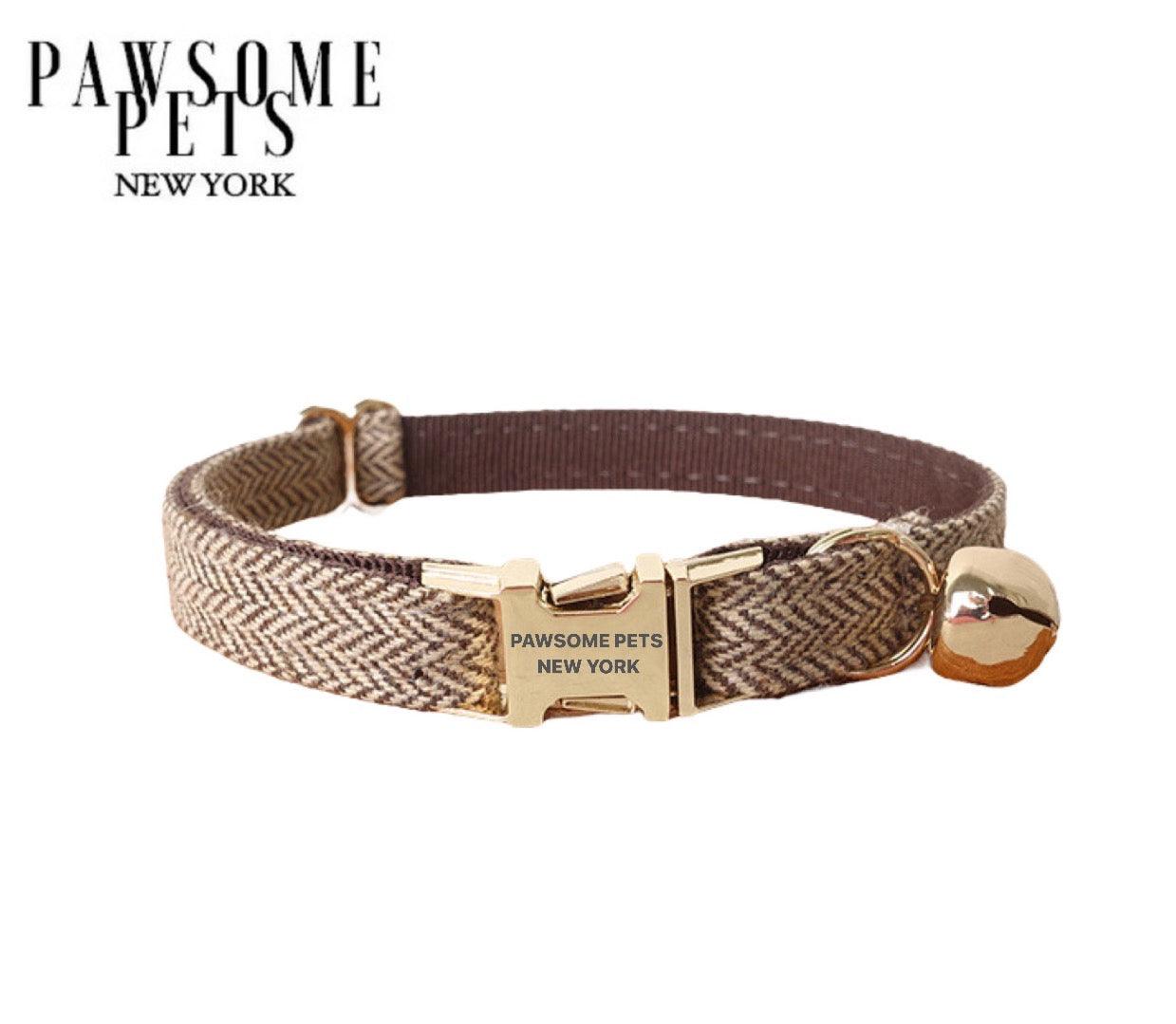 SMALL SIZE DOG & CAT COLLAR - AUBURN - Dulces Mascotas BCN