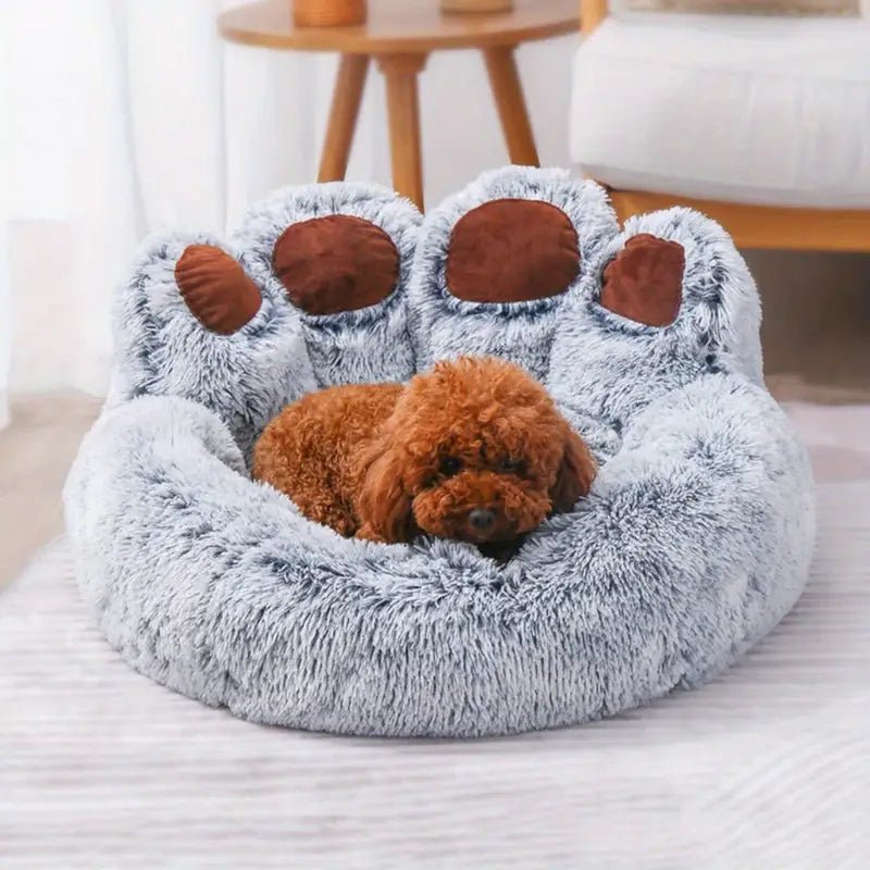 Sofá Cama Forma Pata de Oso para Mascotas | Adorable y Suave - Dulces Mascotas BCN