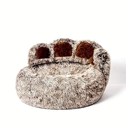 Sofá Cama Forma Pata de Oso para Mascotas | Adorable y Suave - Dulces Mascotas BCN
