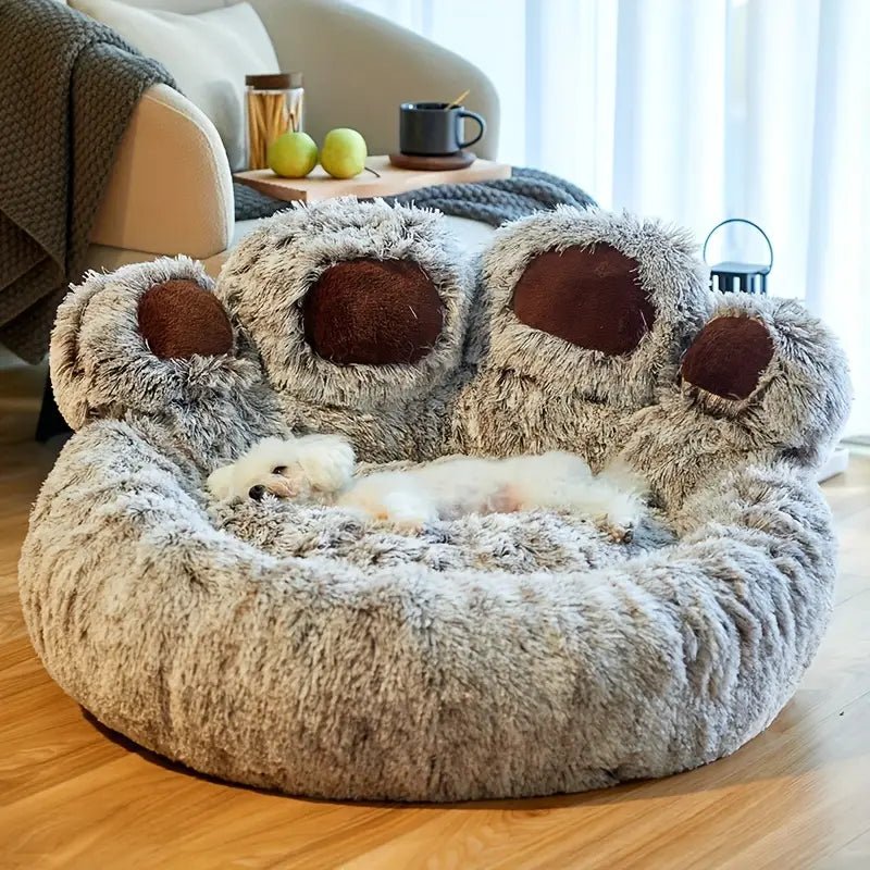 Sofá Cama Forma Pata de Oso para Mascotas | Adorable y Suave - Dulces Mascotas BCN