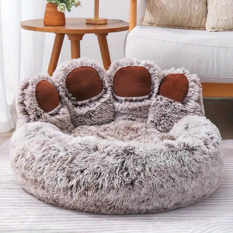 Sofá Cama Forma Pata de Oso para Mascotas | Adorable y Suave - Dulces Mascotas BCN
