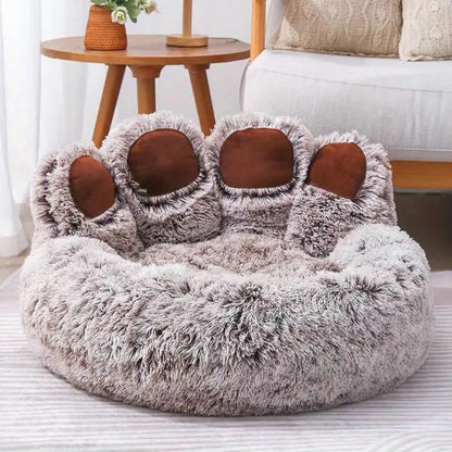 Sofá Cama Forma Pata de Oso para Mascotas | Adorable y Suave - Dulces Mascotas BCN