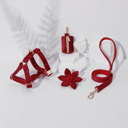 STEP IN FLORAL BUNDLE - BURGUNDY(4 pieces) - Dulces Mascotas BCN