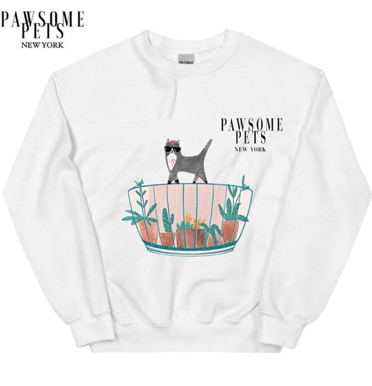 SWEATSHIRT - CAT WITH PLANTS - Dulces Mascotas BCN