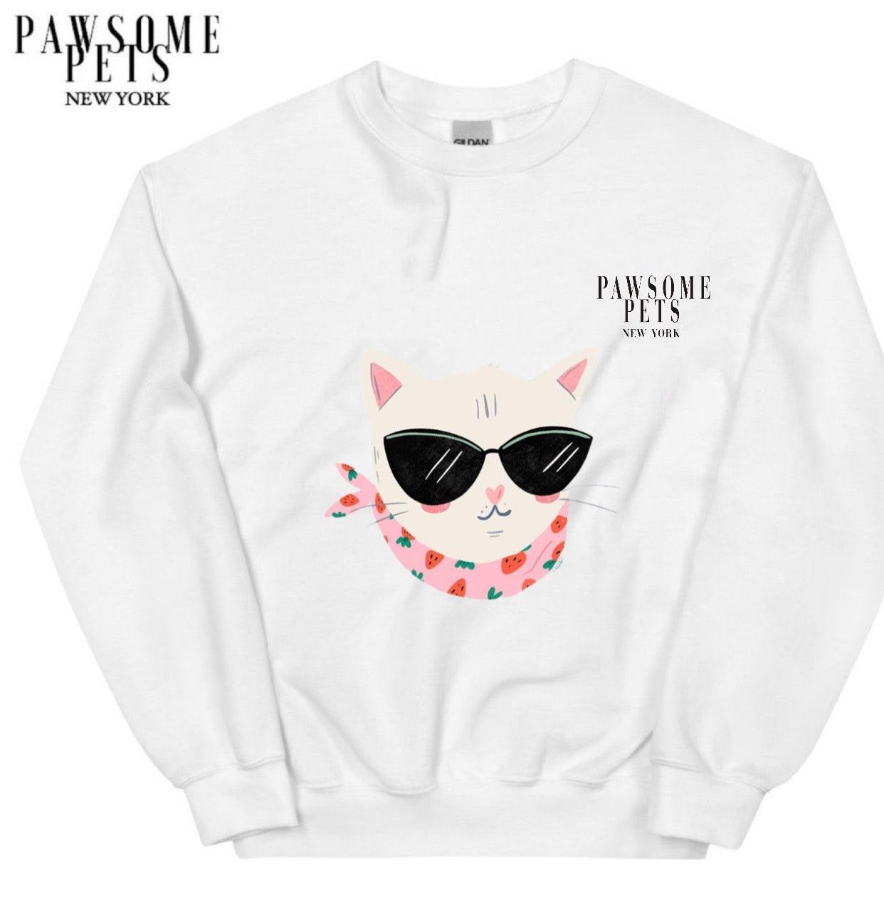 SWEATSHIRT - COOL CATS - STRAWBERRIES - Dulces Mascotas BCN