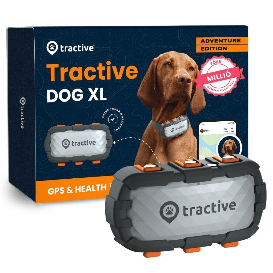 Tractive GPS DOG XL Adventure Edition Localizador GPS para Perros - Gris - Dulces Mascotas BCN