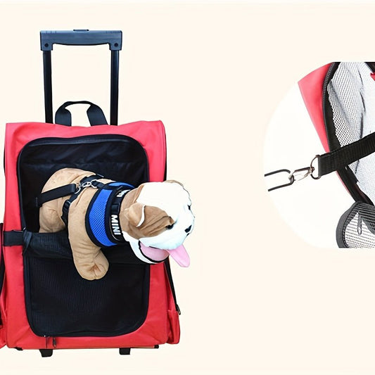 Transportin Plegable con Ruedas para Mascotas | Multiusos Viaje - Dulces Mascotas BCN