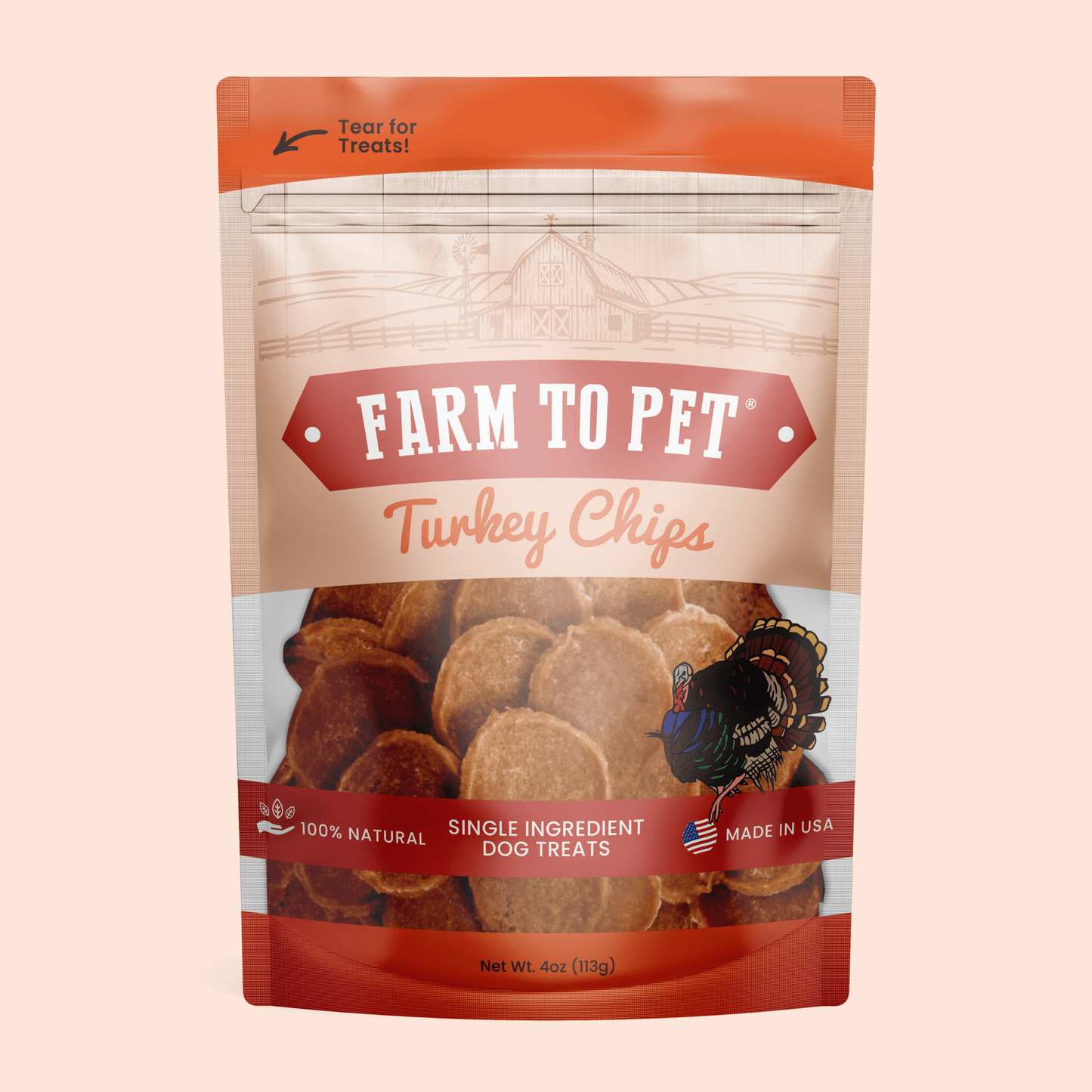 Turkey Chips para Perros | Snack Natural Monoproteína de Pavo - Dulces Mascotas BCN