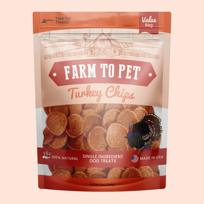 Turkey Chips para Perros | Snack Natural Monoproteína de Pavo - Dulces Mascotas BCN