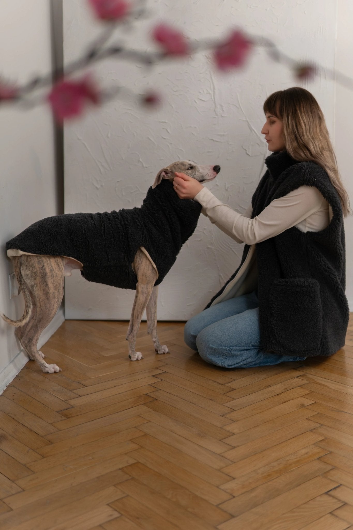 Woolen Dog Vest - Charcoal - Dulces Mascotas BCN