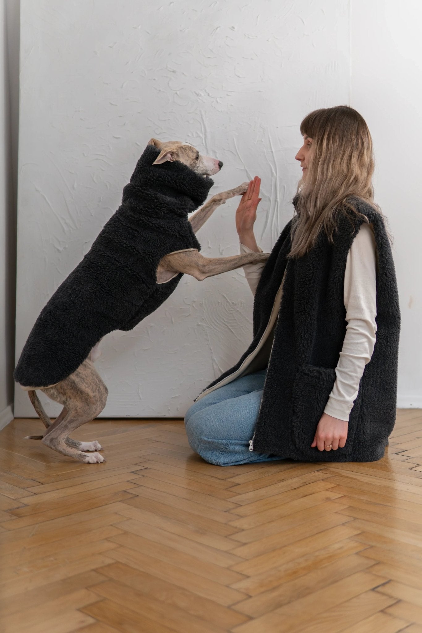 Woolen Dog Vest - Charcoal - Dulces Mascotas BCN